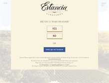 Tablet Screenshot of estanciawines.com